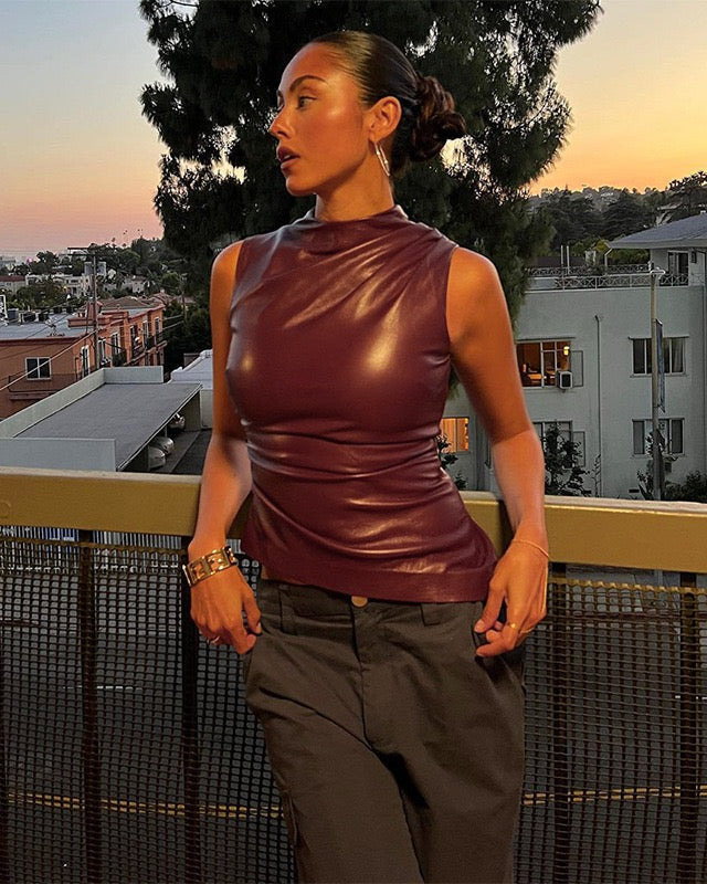 Luxe Leather Top
