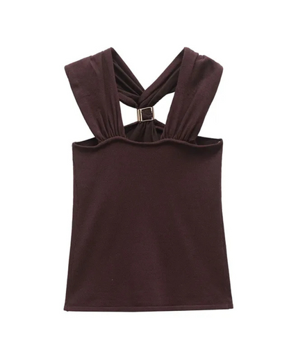 Mocha Halter Top