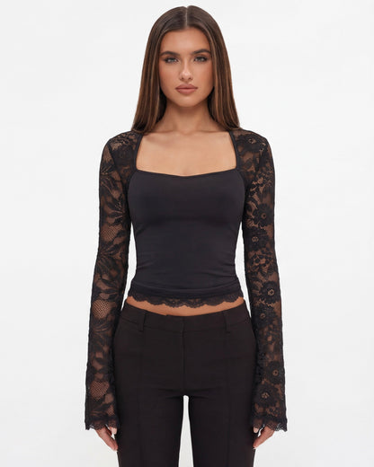 Lace Affair Long Sleeve Top